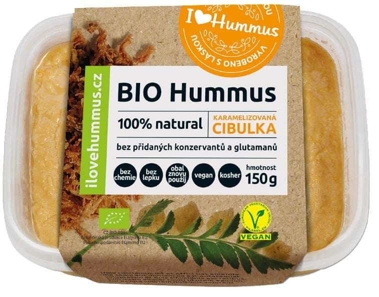 I love Hummus Hummus with caramelized onion