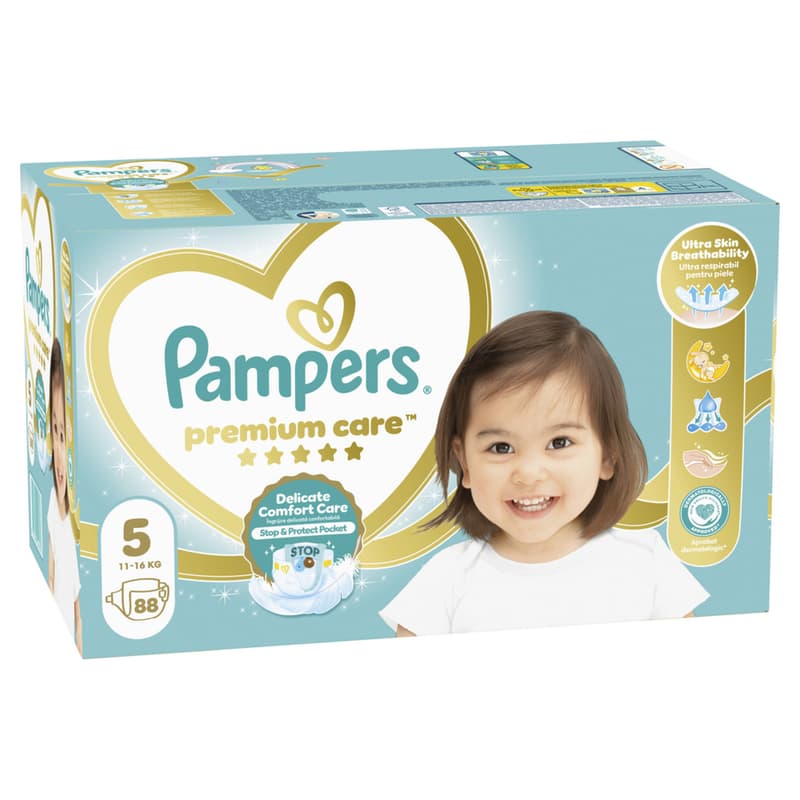 Pampers Premium care jednorázové plenky 5 (11–16 kg)