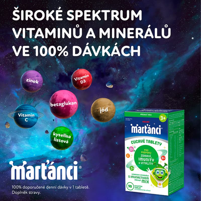 Marťánci s Imunactivem příchuť mix tbl.90