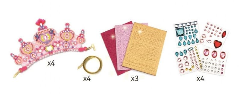 Djeco DIY Třpytivé korunky princezna