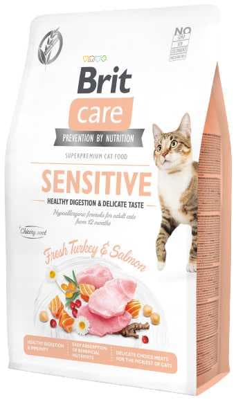 Brit Care Cat Sensitive Fresh Turkey & Salmon pro kočky