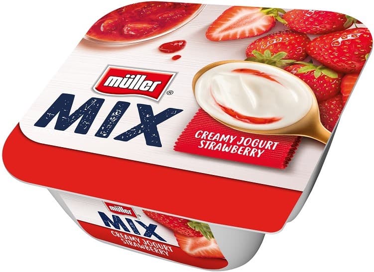 Müller Mix Krémový jogurt s jahodami