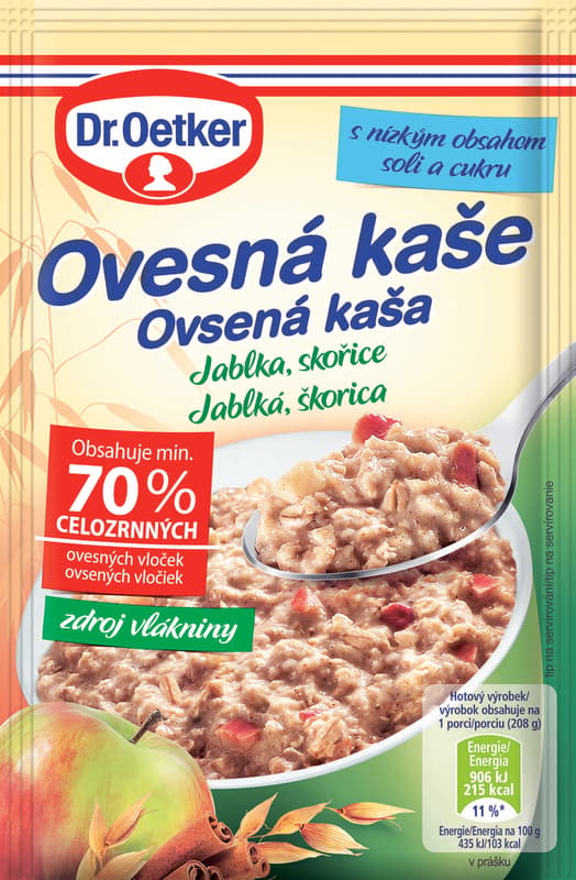 Dr. Oetker Ovesná kaše jablko, skořice