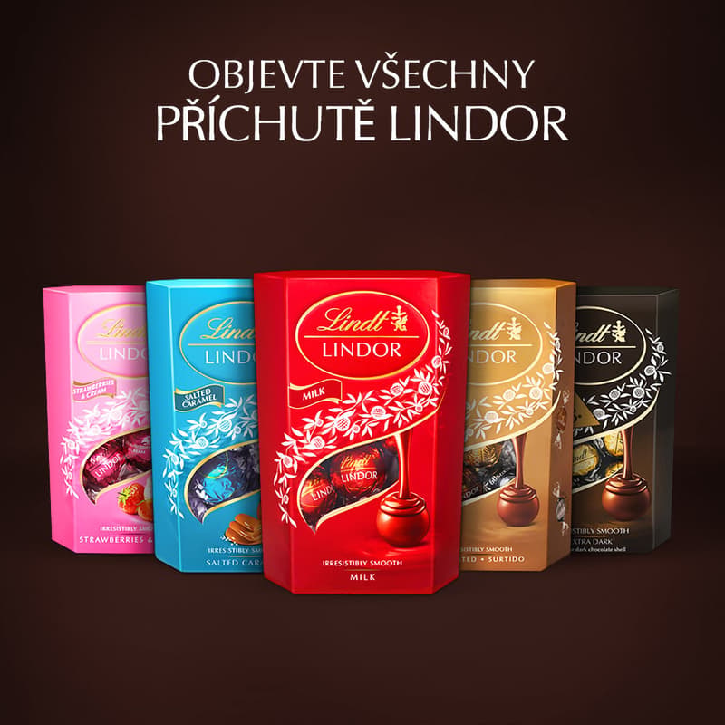 Lindt Bonboniéra LINDOR pralinky Hořká čokoláda 70%