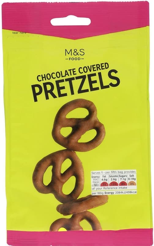 Marks & Spencer Salted wheat pretzels in milk chocolate