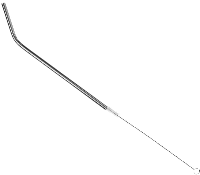 Butlers Manhattan lounge Steel straws with a silver brush