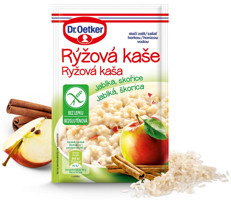 Dr.Oetker Rýžová kaše jablko a skořice bez lepku
