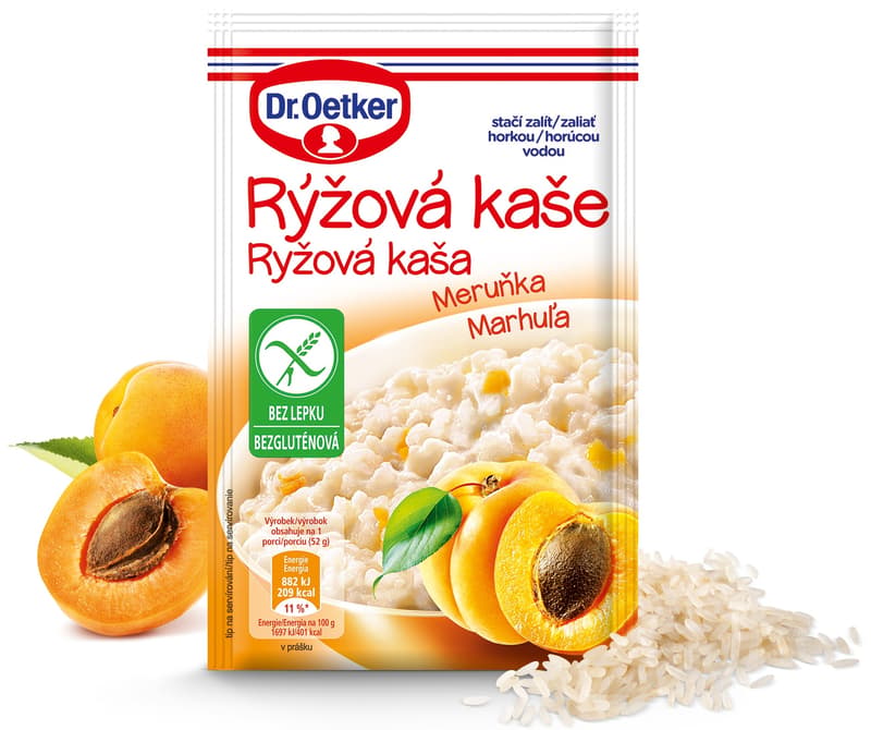 Dr.Oetker Rýžová kaše meruňka bez lepku