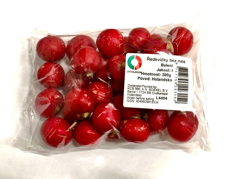 Radish without leaves, package
