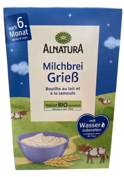 Alnatura BIO Dětská mléčná krupicová kaše
