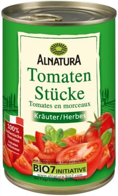 Alnatura BIO Tomatoes chopped with herbs
