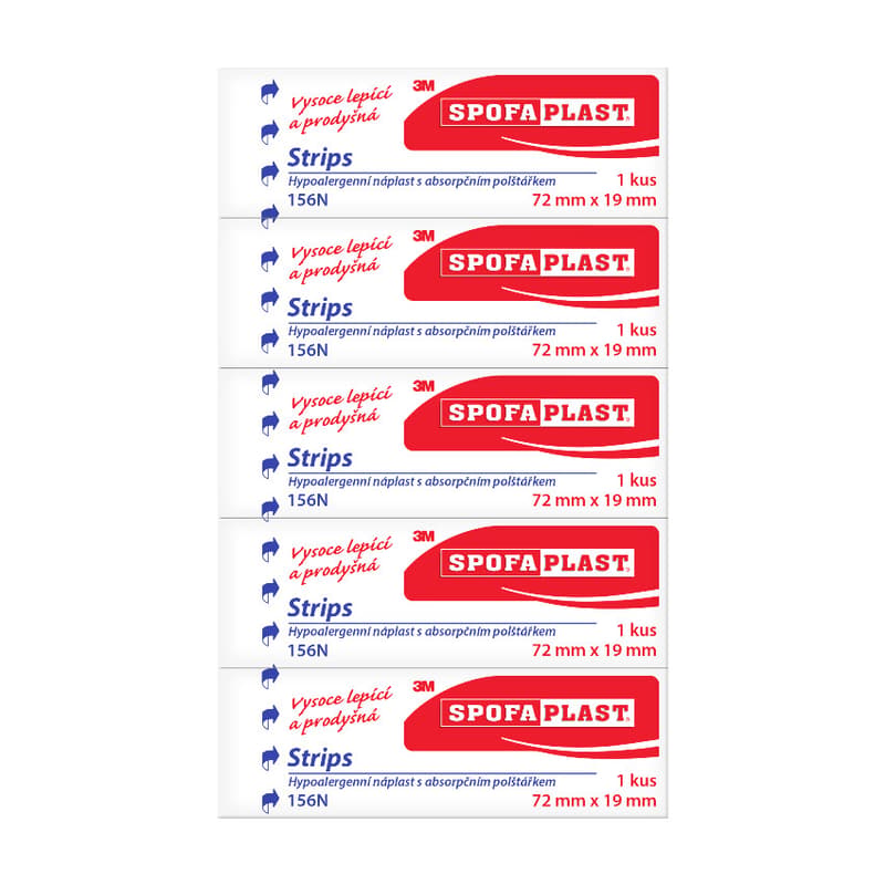 3M Spofaplast 156N Strips 72x19mm 5ks