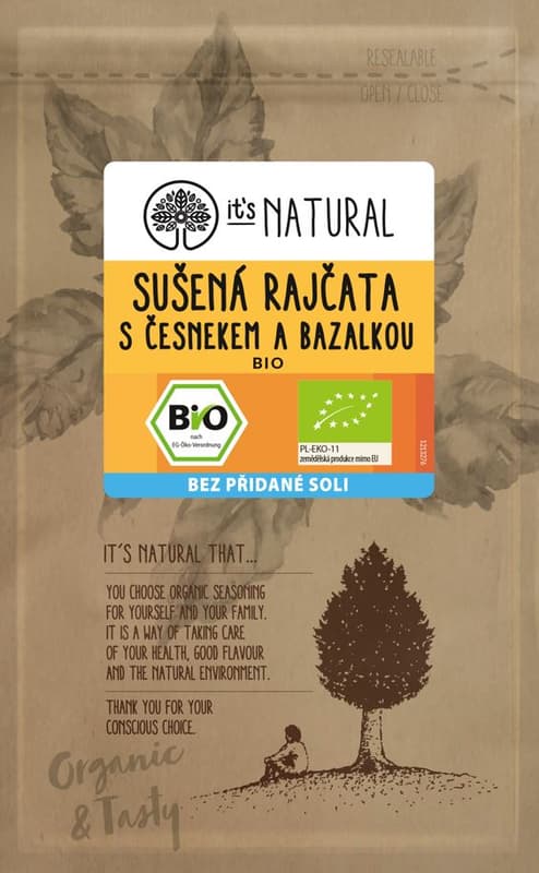 It´s Natural BIO Sušená rajčata s česnekem
