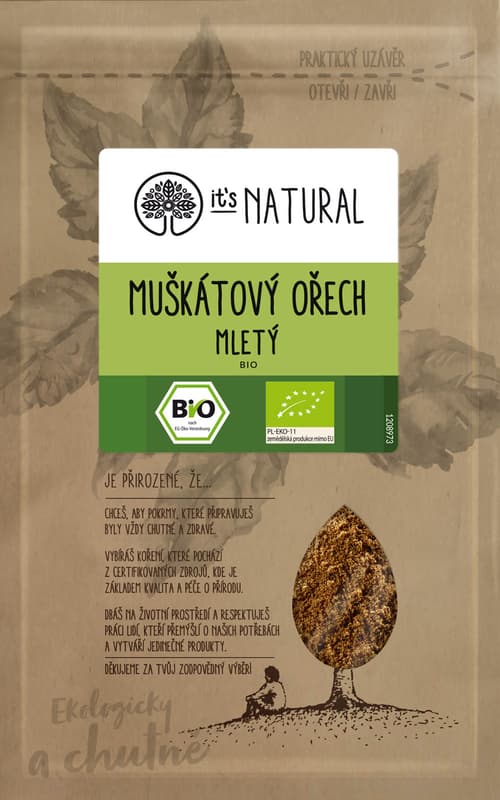 It´s Natural BIO Muškátový ořech mletý