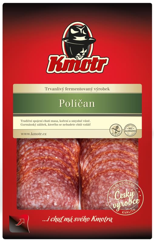 Kmotr Poličan salami slices
