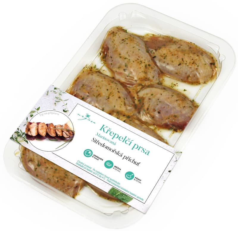 Quail breast marinated in a Mediterranean marinade