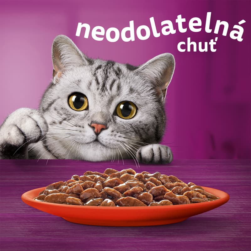 Whiskas Kapsičky klasický výběr ve šťávě pro dospělé kočky 4×85 g