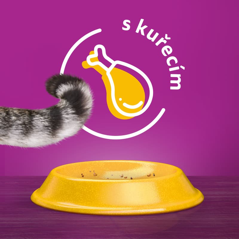 Whiskas Granule pro dospělé kočky – kuřecí