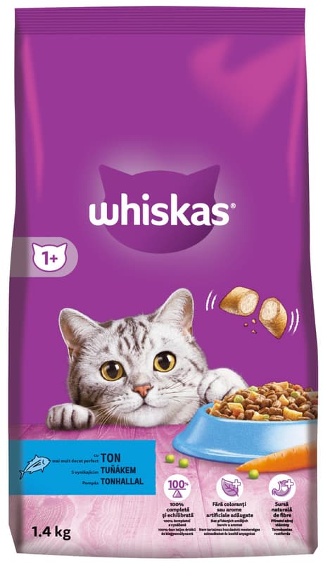 Whiskas Granule pro dospělé kočky – tuňák