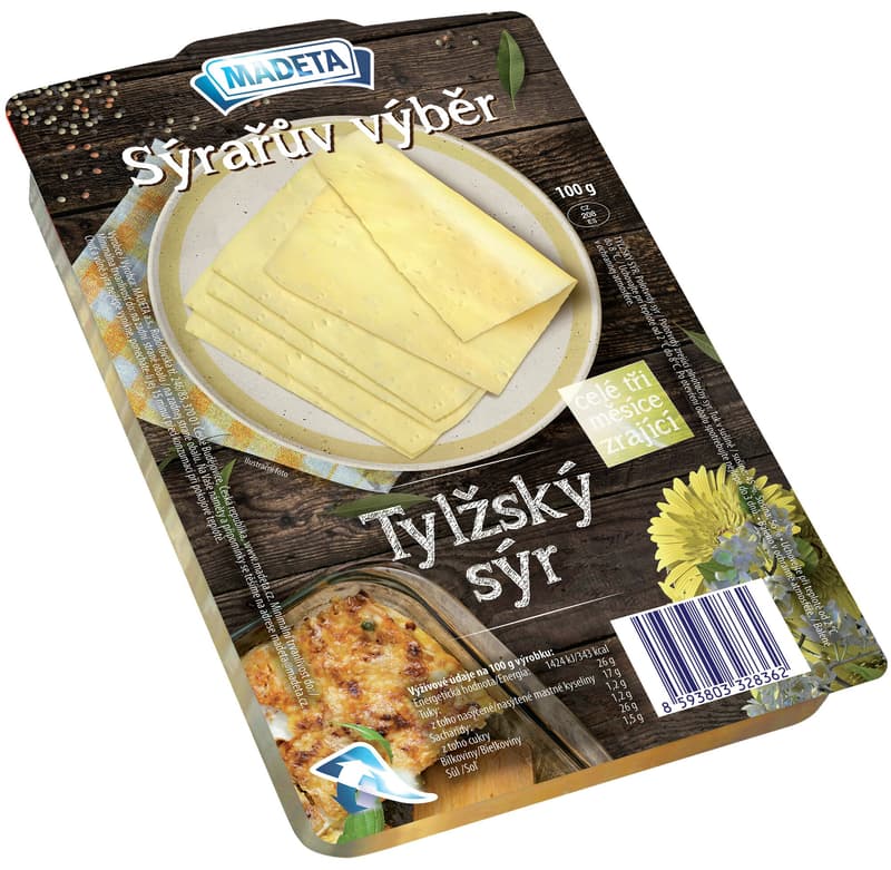 Madeta Cheeseman's selection Tylžský cheese 45% sliced