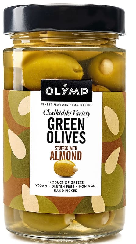 Olymp Green olives with almonds