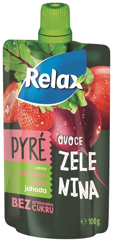 Relax Pureed Fruit Vegetables with Apple, Beets and Strawberries