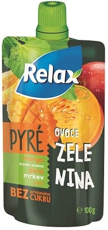 Relax Fruit puree vegetables with mango, banana, pineapple, pumpkin, carrot and apple