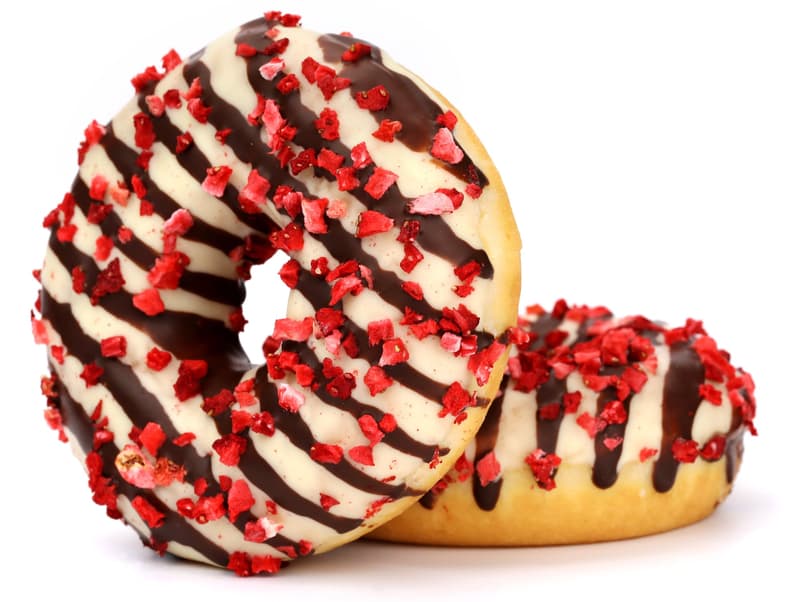 Donut s jahodovou náplní