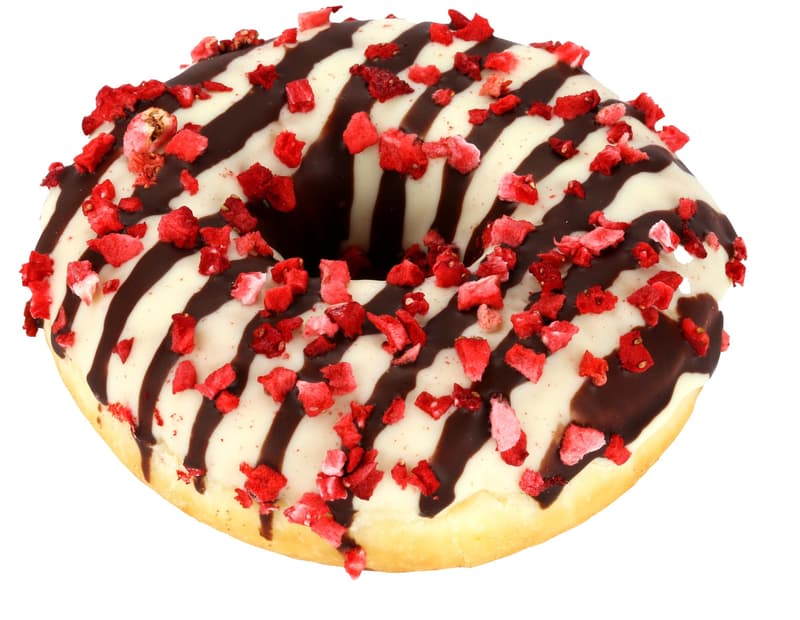 Donut s jahodovou náplní