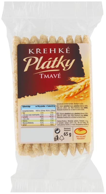 Michelské pekárny Brittle dark slices