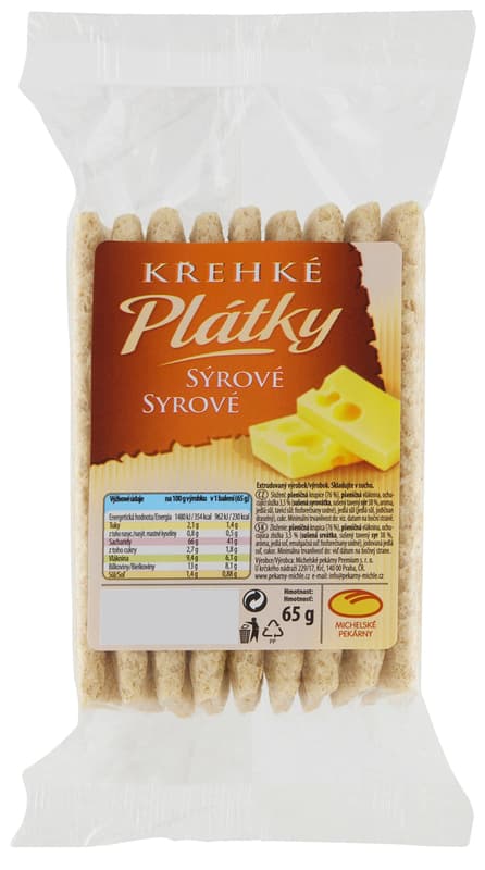 Michelské pekárny Brittle cheese slices