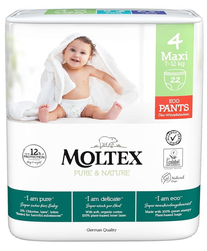 Moltex Pure & Nature ECO Diaper panties maxi 7–12 kg (size 4)