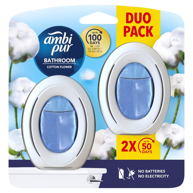 Ambi Pur Bathroom Cotton Fresh Air Freshener (2 × 75 ml)