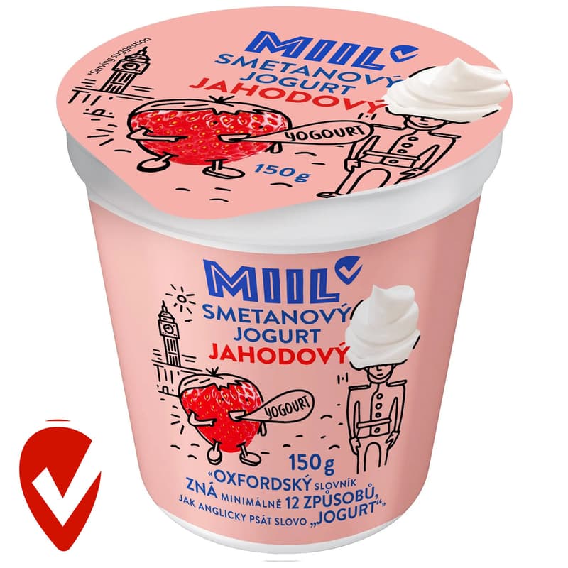Miil Smetanový jogurt jahodový