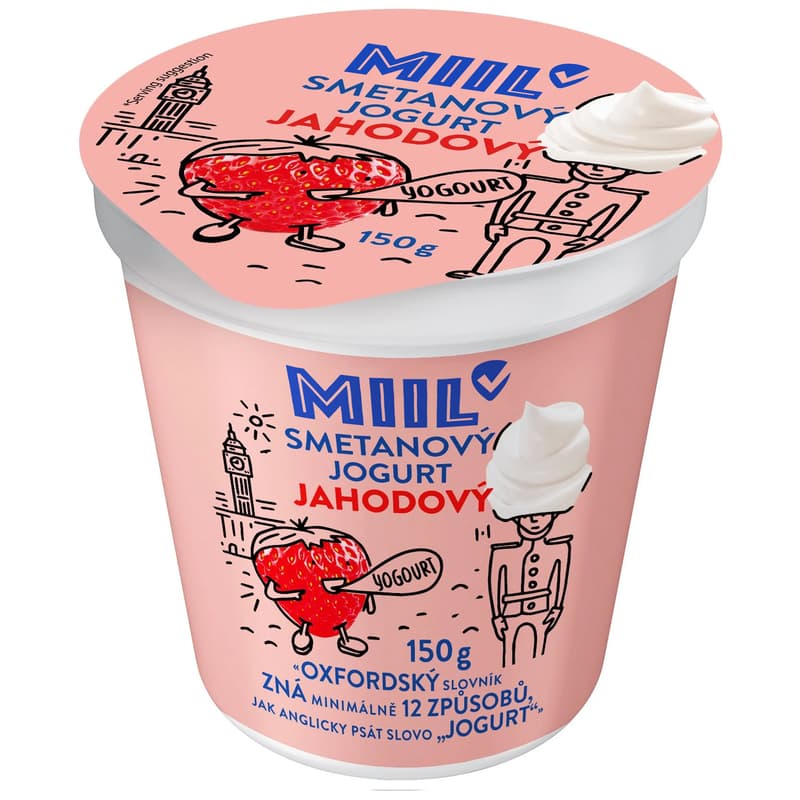Miil Smetanový jogurt jahodový