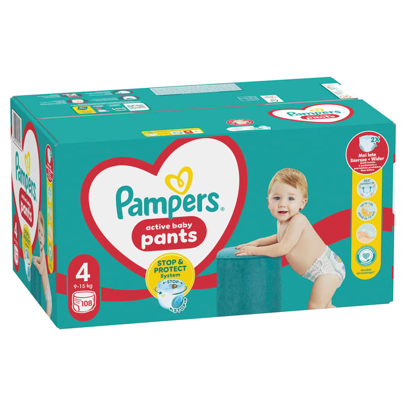 Pampers Pants plenkové kalhotky 4 (9–15 kg)