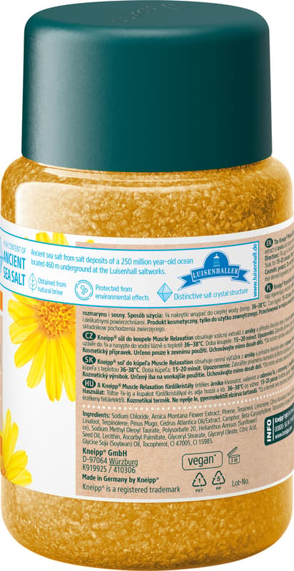 Kneipp sůl do koupele Muscle Relaxation, 500 g