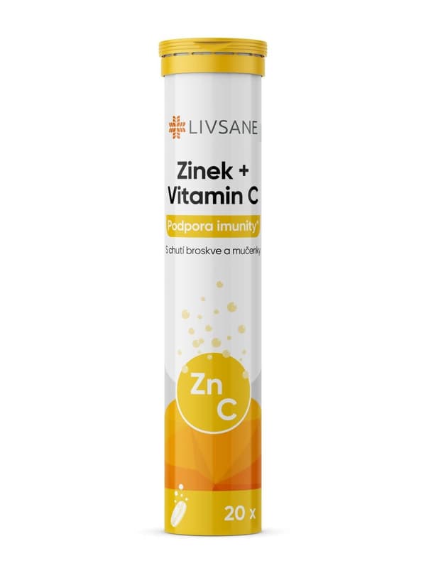 LIVSANE Zinek+Vitamin C šumivé tablety 20ks
