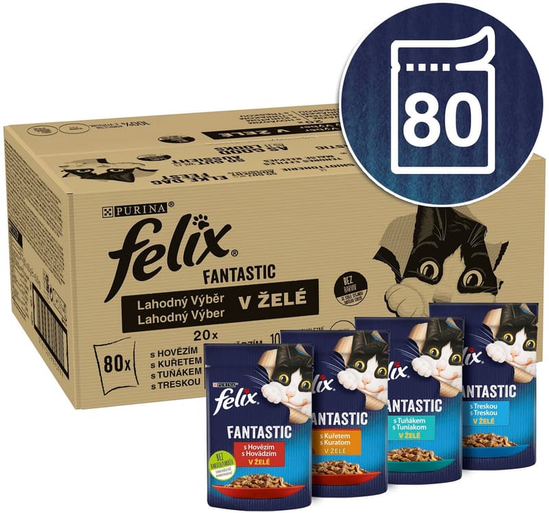 Felix Fantastic Meat selection in jelly (80x85g)