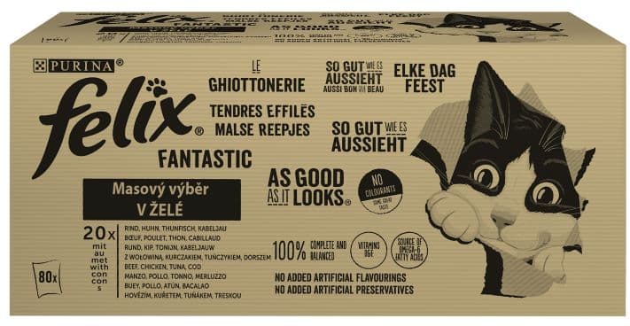 Felix Fantastic Meat selection in jelly (80x85g)