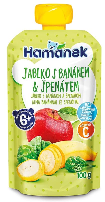 Hamánek Fruit pouch apple, banana and spinach