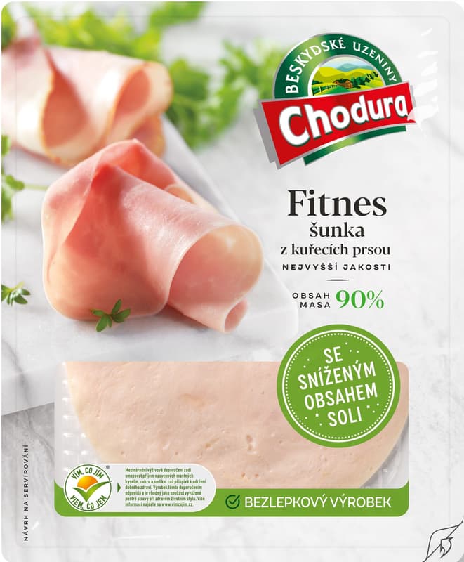 Chodura Fitnes chicken breast ham with reduced salt content