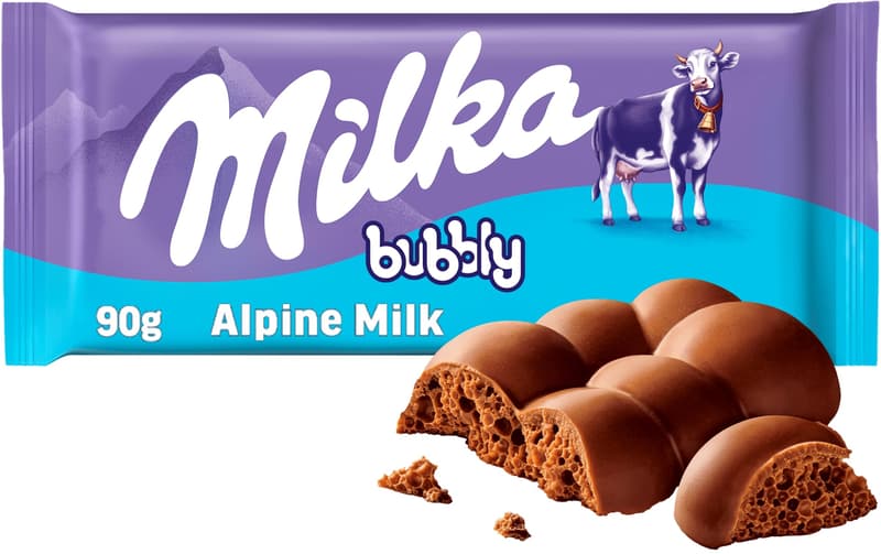 Milka Bubbly milk chocolate with bubbles