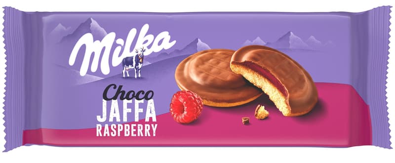 Milka Choco Jaffa raspberry raspberry biscuits in milk chocolate