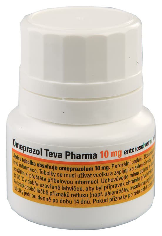 OMEPRAZOL TEVA PHARMA 10MG Enterosolventní tvrdá tobolka 28