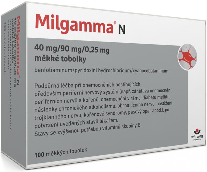 MILGAMMA N 40MG/90MG/0,25MG Měkká tobolka 100