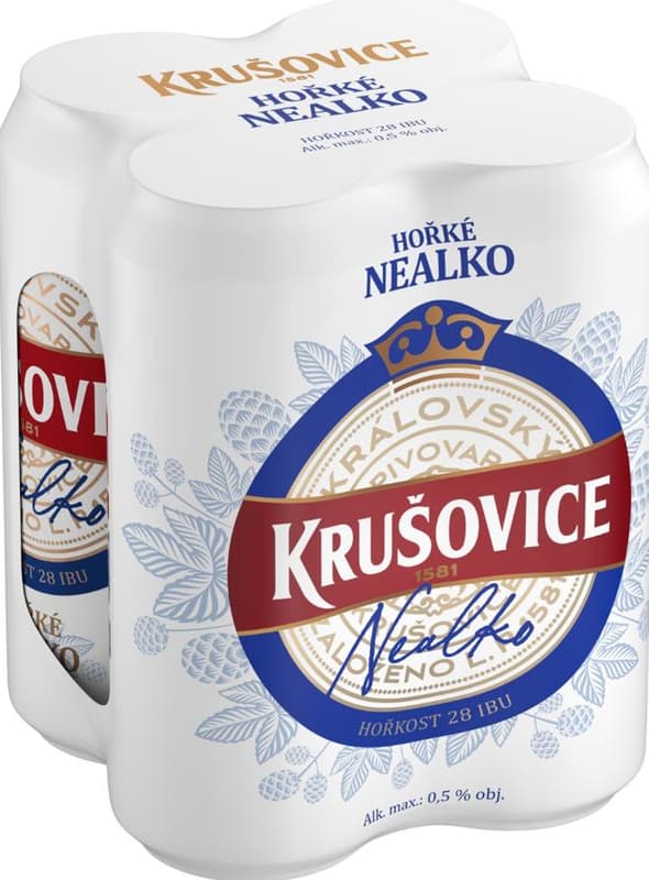 Krušovice Royal bitter non-alcoholic 4×0,5 l can