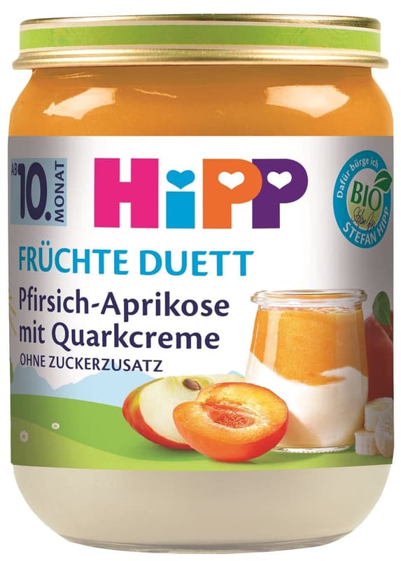 HiPP BIO Fruit duet peach and apricot with cream cheese