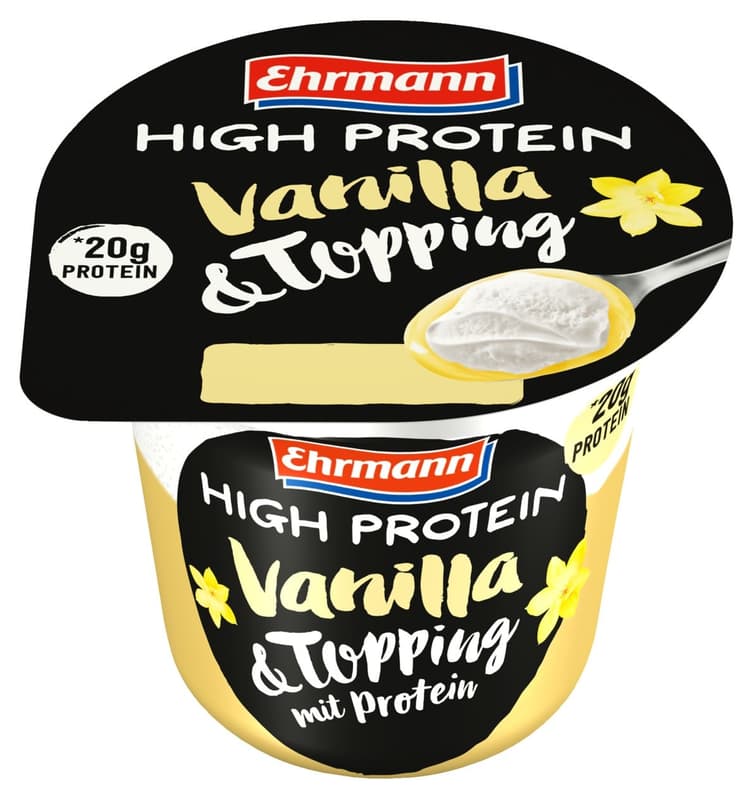 Ehrmann High Protein pudding s toppingem vanilka