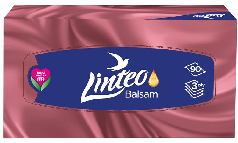 Linteo Paper handkerchiefs with balm 3-layer box